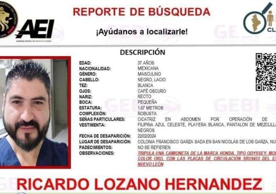 El hombre salió de su hogar en una camioneta Honda Odyssey modelo 2004 color oro. | Cortesía