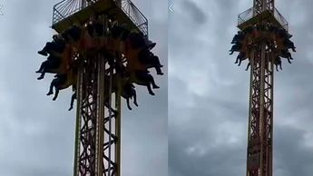 ¡A más de 10 metros! Juego mecánico en la Feria de Chalco falla y deja al menos 12 personas suspendidas | VIDEO