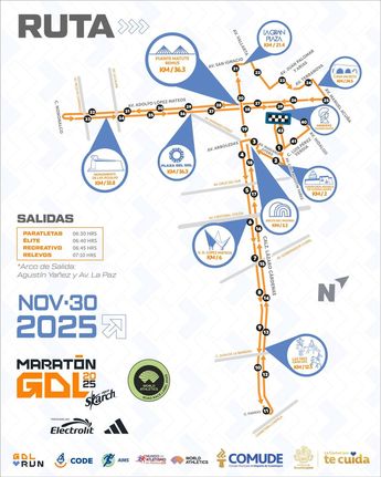 Ruta del Maratón GDL 2025