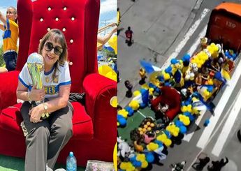 María Julia Lafuente desfila por calles de Monterrey para celebrar triunfo de Tigres. | Especial