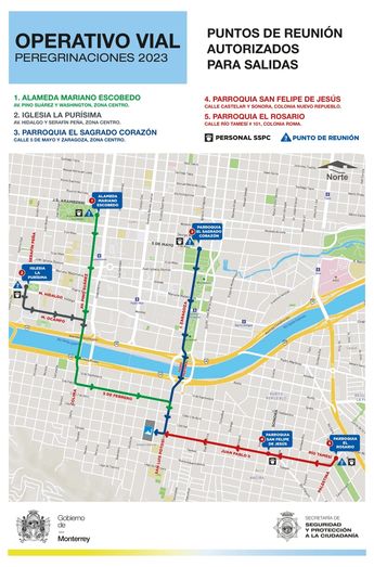 Operativo vial por peregrinaciones en Monterrey | Especial