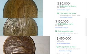 La moneda se vende desde 40 pesos hasta más de los 400 mil pesos /Captura de pantalla