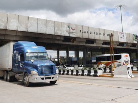 Aspecto de la caseta de Amozoc en el tramo de la Autopista México-Puebla / Agencia Es Imagen