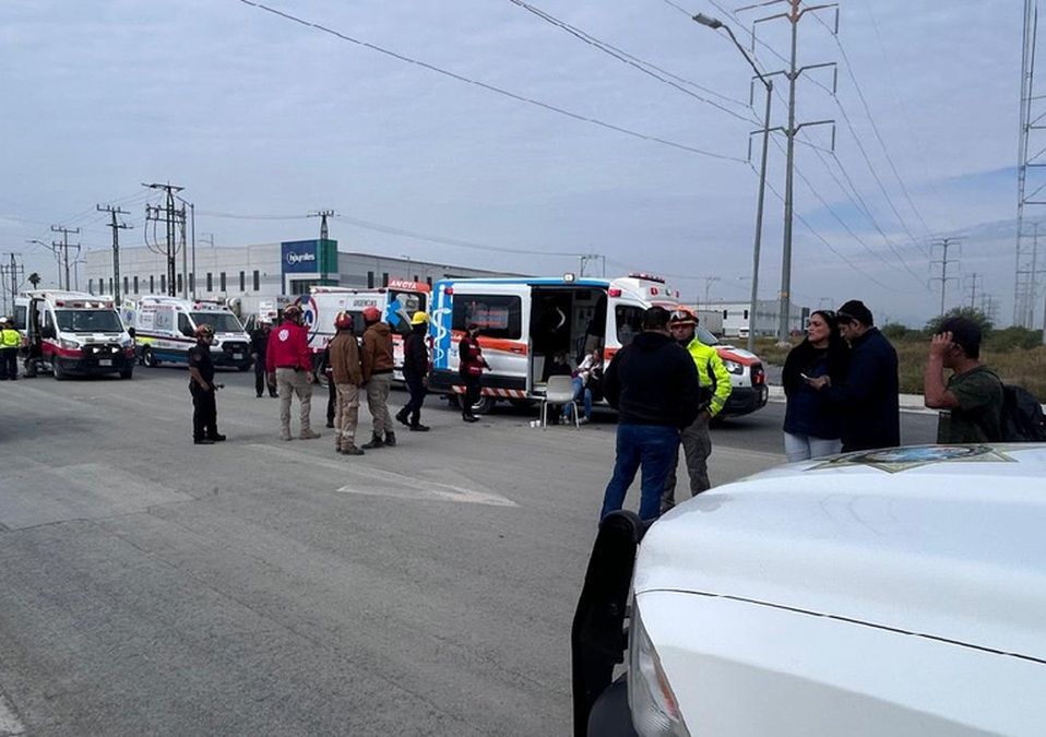 La fuga de gas se registró en el parque industrial Vynmsa ubicado en la carretera Huinalá–Dulces Nombres. | Agustín Martínez