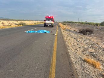 Un motociclista perdió la vida de manera trágica al ser impactado por una camioneta que lo proyectó hacia el carril contrario contra un tractocamión.