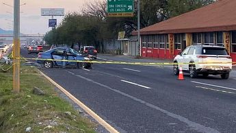 Accidente en Santiago, Nuevo León donde murió mujer, esposa de pastor