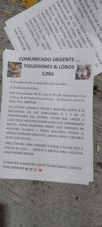 Comunicado del CJNG en Ecuador | Especial