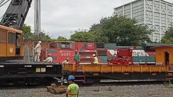 Trabajadores de Ferromex en las labores de retiro y reparación | Redes sociales