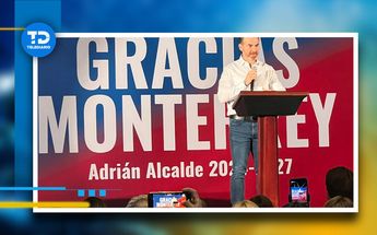 Adrián de la Garza festejando ser el virtual ganador | Mayte Villasana