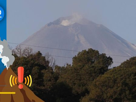 El semáforo de alerta volcánica del Popocatépetl está en Amarillo Fase 2 HOY 3 de diciembre de 2024 / Andrés Lobato