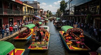 Los canales eran esenciales para el sistema de chinampas, que eran islotes artificiales creados para la agricultura. (Gemini)