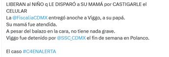 Vigo 'N' de 13 años fue entregado a su papá | X @c4jimenez