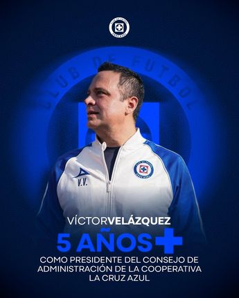 Victor Velázquez continúa al mando de la Cooperativa Cruz Azul. | @CruzAzul