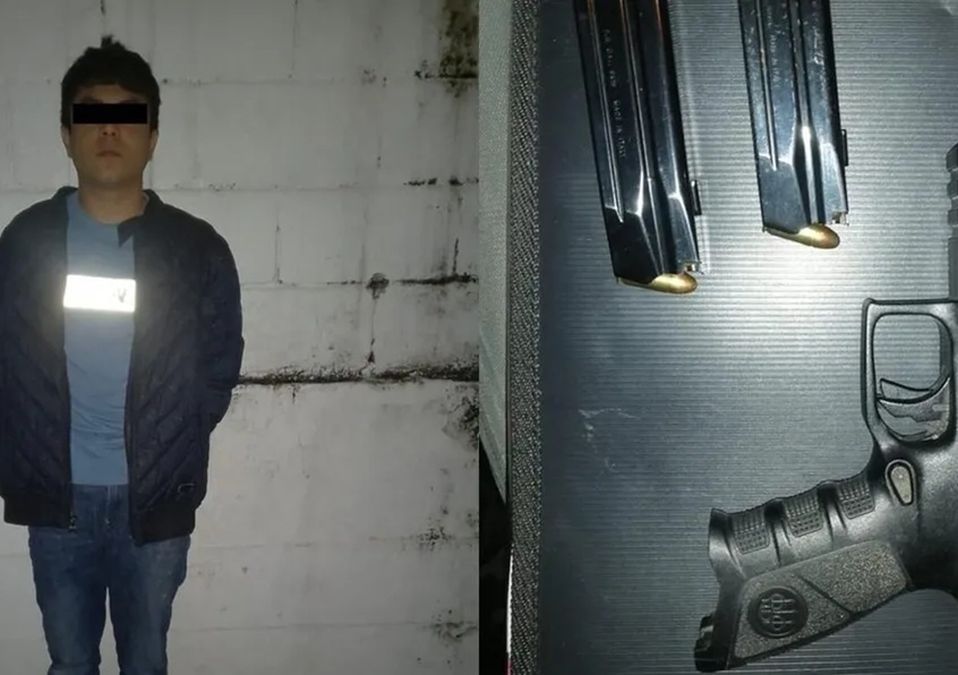 Detienen a hombre tras disparar arma de fuego y portar droga en Monterrey