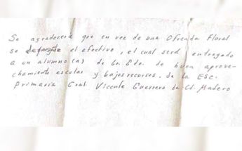 Carta que dejó maestra | Especial