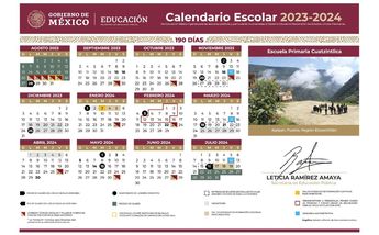 Calendario escolar 2023 - 2024 / Secretaría de Educación Pública
