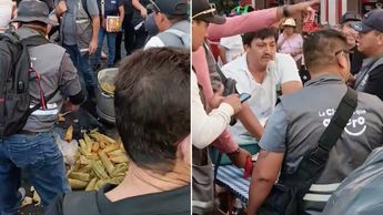 Vendedor de tamales que aventó la olla al suelo / Especial