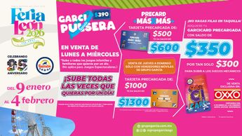 Grupo García, atracciones en la Feria Estatal de León 2026