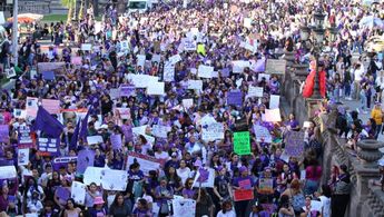 La marcha del 8 de marzo en Monterrey es de las manifestaciones con mayor convocatoria en el estado. | Archivo