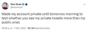 Musk tuiteó por la madrugada del miércoles sobre el porqué del cambio en la configuración de su cuenta. | Especial