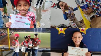 Silvestre Arguello, el niño tigre, también es amante del beisbol y comienza a ser runner / Cortesía