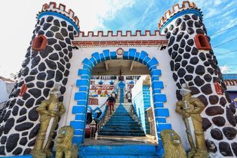 Así es la fachada de la residencia de "El Mil Amores" en Cholula / Andrés Lobato