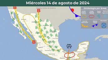 Clima en México 14 de agosto