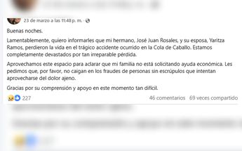 Esta fue lo que publicó la supuesta hermana de José Juan Rosales. | Especial