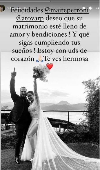 Dulce María le dedicó un mensaje a Maite Perroni por su boda