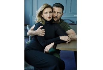 Volodimir y Olena se conocen desde la universidad | Annie Leibovitz