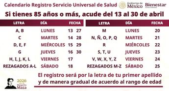 El registro para la credencial del Servicio Universal de Salud será del 13 al 30 de abril de 2026 | YouTube: Claudia Sheinbaum Pardo