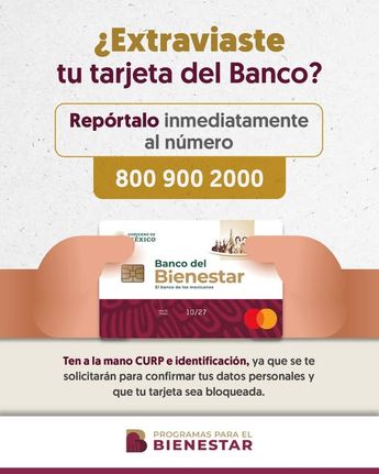 Al pedir la reposición se otorga un número de folio que hay que guardar. | Programas del Bienestar