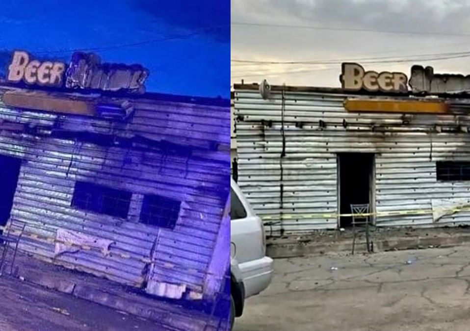 Madre y menor mueren en incendio provocado en bar de Sonora