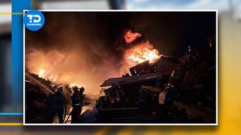 Incendio en depósito de residuos de CFE en Xonacatlán / Mario C. Rodríguez