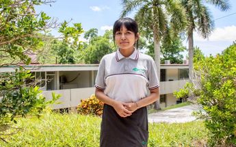La alumna ganó una beca / SEP.