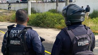 Policía estatal y ministerial se dieron cita en los accesos a la Expo Feria para las diligencias correspondientes / Especial