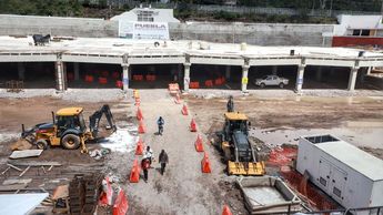 En las columnas del estacionamiento y el gimnasio el avance alcanza el 65 por ciento | Melanie Torres