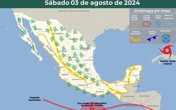 Clima México sábado 3 agosto