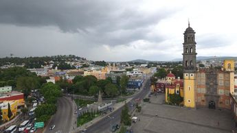 Vista del exconvento de San Francisco desde las alturas en Puebla capital / Agencia EsImagen