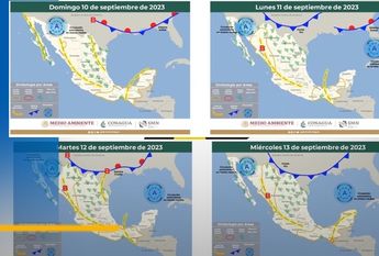 Frente frio 10 septiembre / SMN.