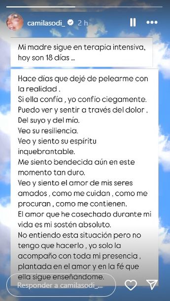 Camila Sodi compartió un conmovedor mensaje para su madre.