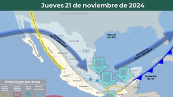 Clima en México para el jueves 21 noviembre