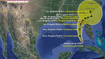 Trayectoria tormenta tropical Debby