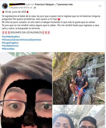 Fue a través de su cuenta de Facebook donde Sonia Elizabeth pidió apoyo a la comunidad para localizar al joven. | Especial