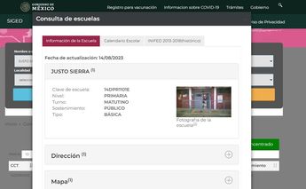 Así se verá la información de la escuela / TELEDIARIO