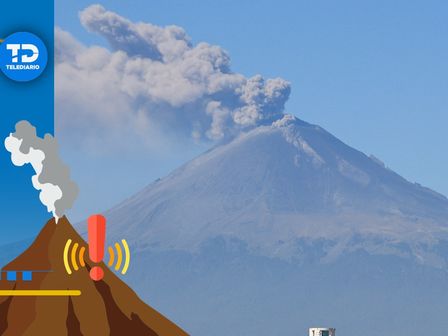 Monitoreo del volcán Popocatépetl hoy sábado 27 de abril de 2024 / Agencia Es Imagen