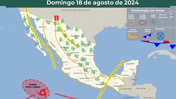 Clima México domingo 18 de agosto