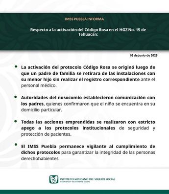 El comunicado del IMSS Puebla aclara que fue una distracción lo que creó el escenario de presunto robo / Especial