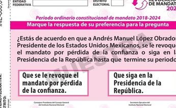 Boleta de la consulta de la revocación de mandato/ Especial