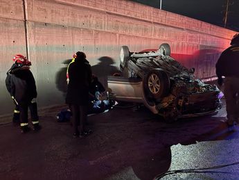 El automóvil quedó con daños considerables tras el accidente al sur de Monterrey. | Marcela Cuevas